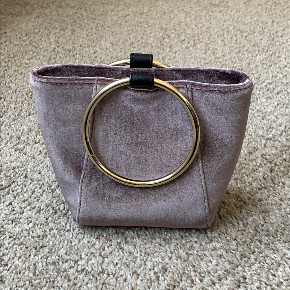 Mauve Velour Evening Bag